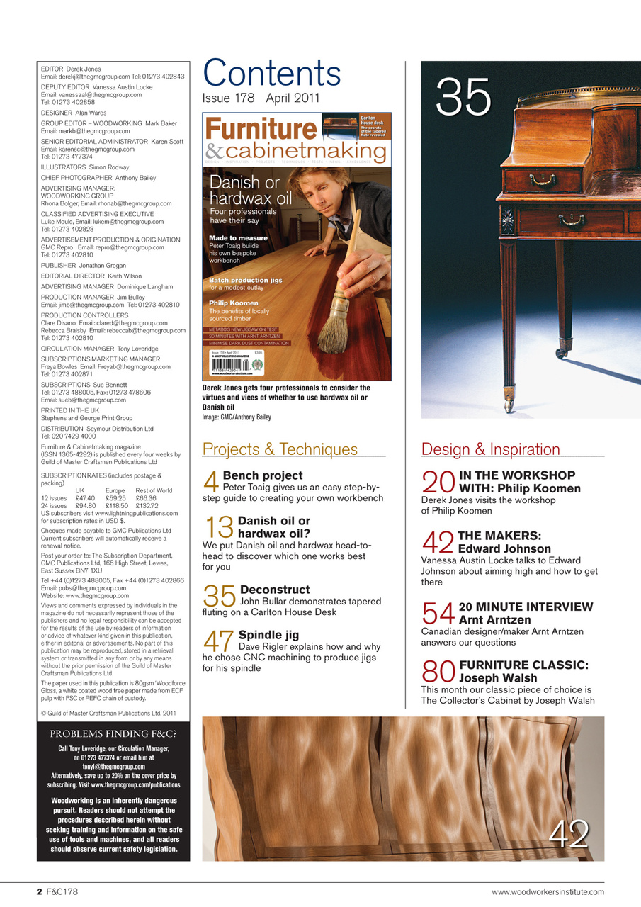 Furniture & Cabinetmaking Preview Pages