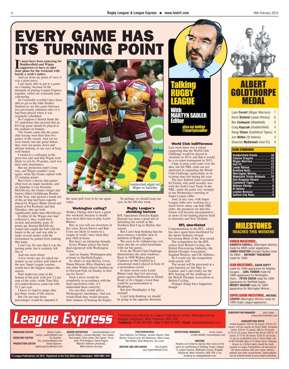 League Express Preview Pages