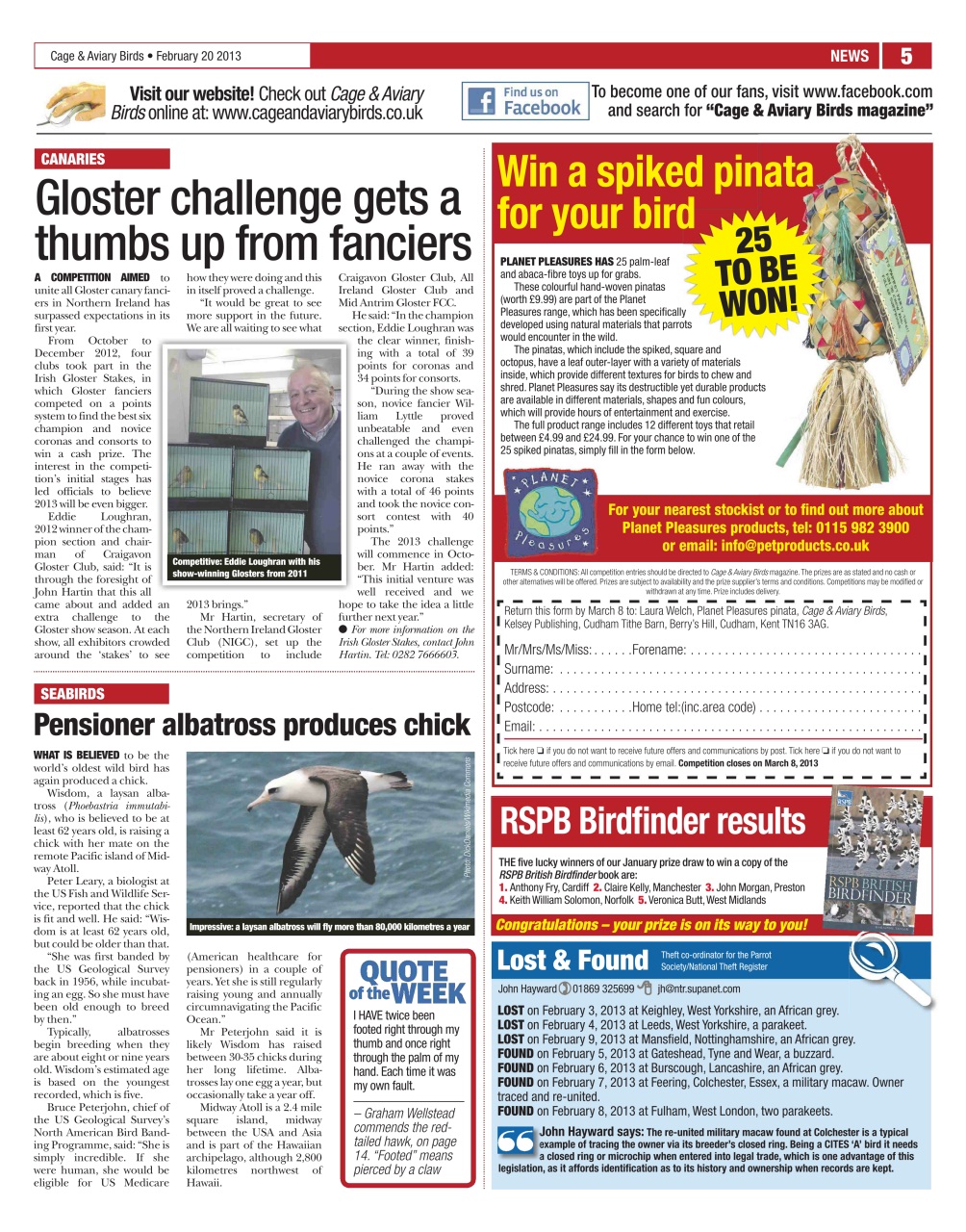 Cage & Aviary Birds Preview Pages