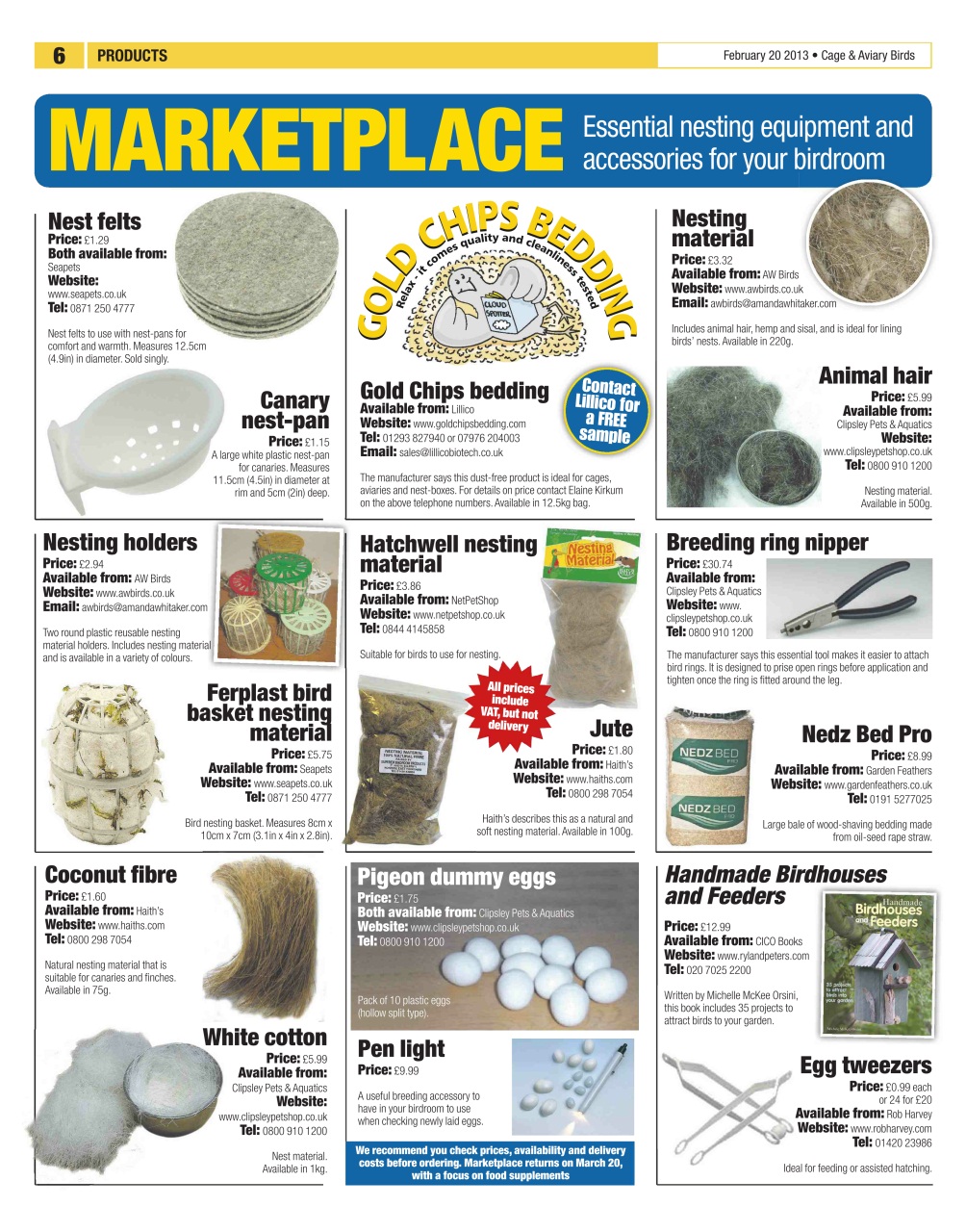 Cage & Aviary Birds Preview Pages