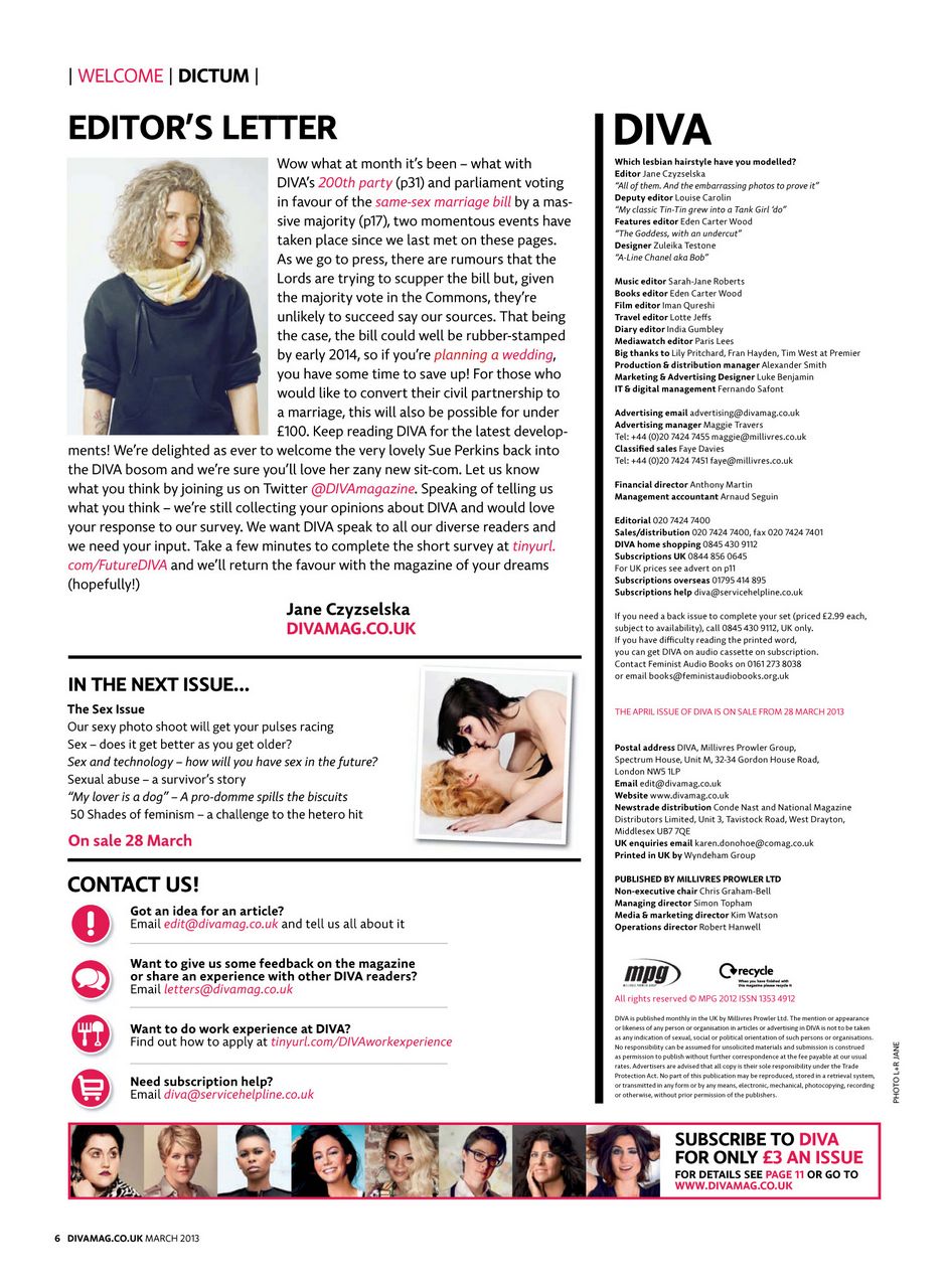 DIVA Magazine Preview Pages