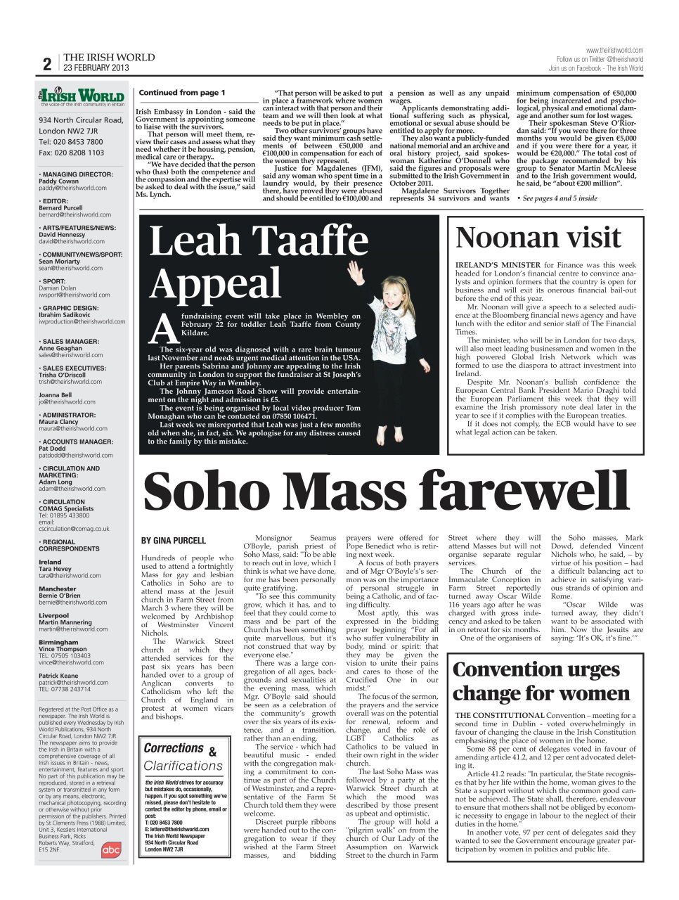 Irish World Preview Pages