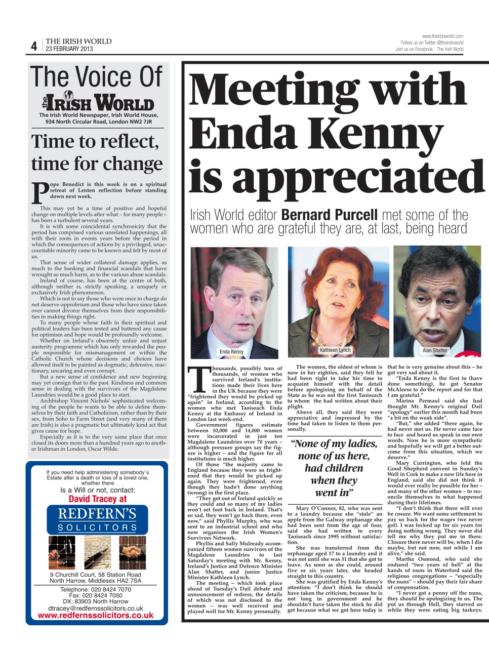 Irish World Preview Pages
