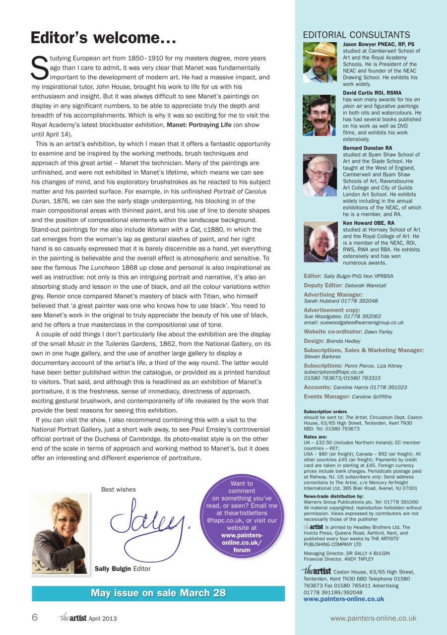 The Artist Preview Pages