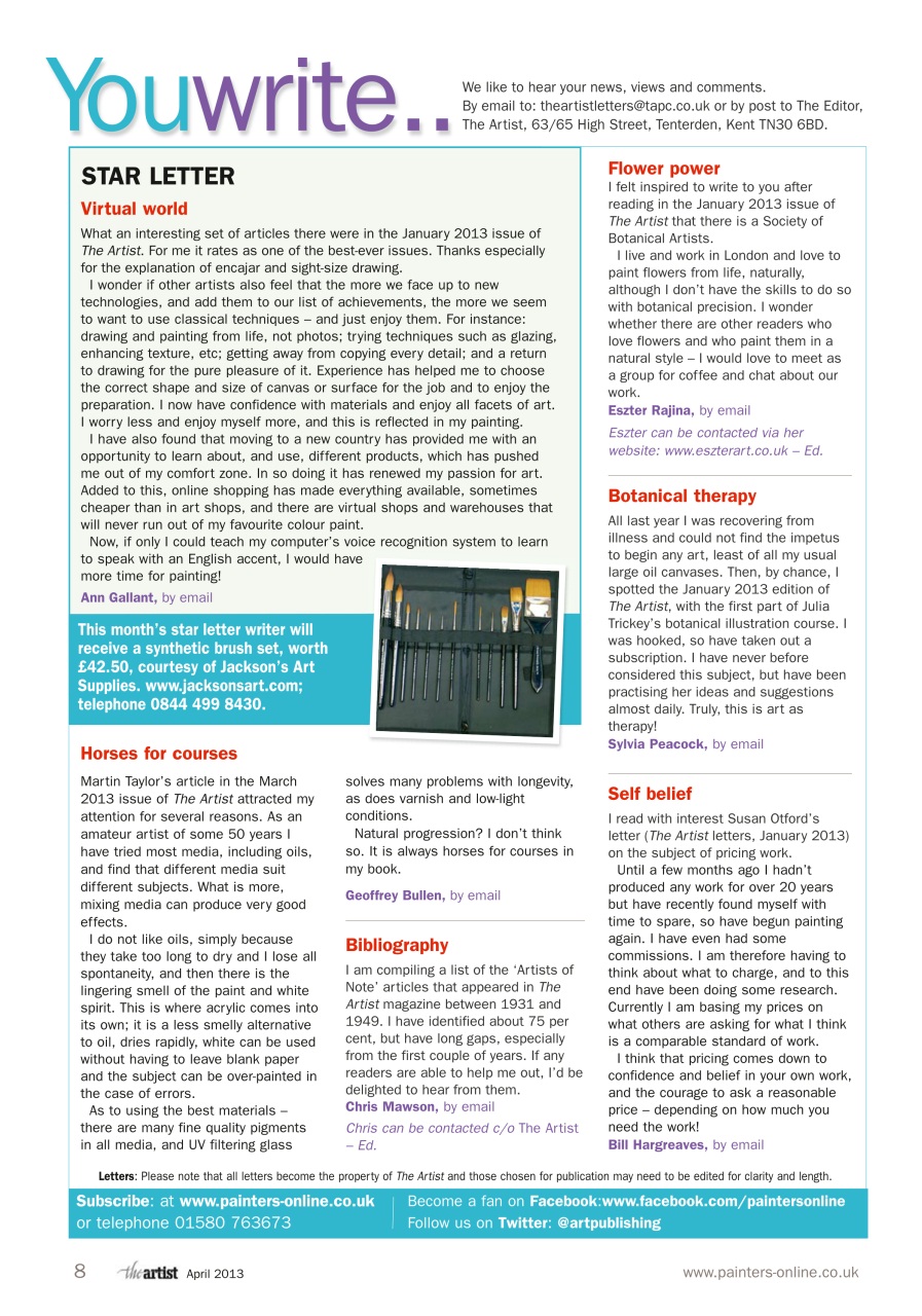 The Artist Preview Pages