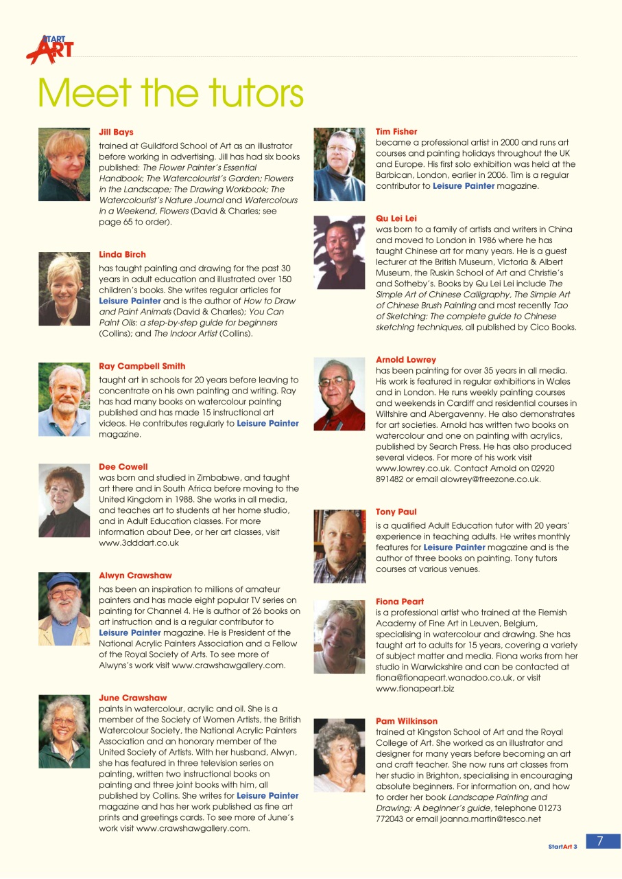 Leisure Painter & The Artist Preview Pages