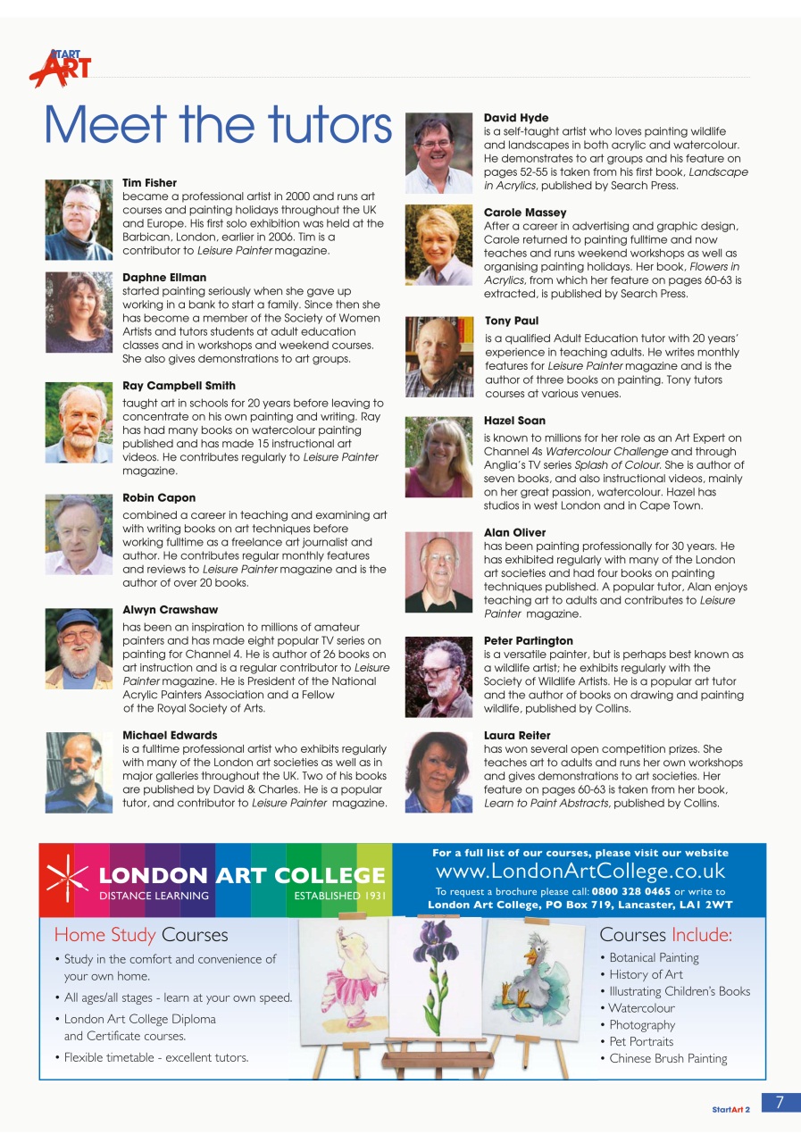 Leisure Painter & The Artist Preview Pages