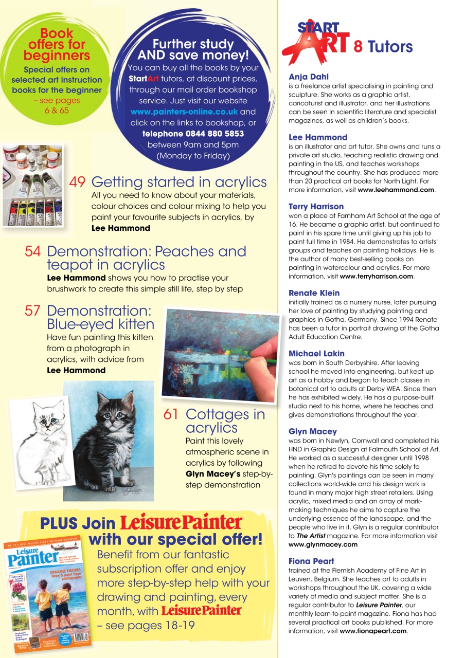 Leisure Painter & The Artist Preview Pages