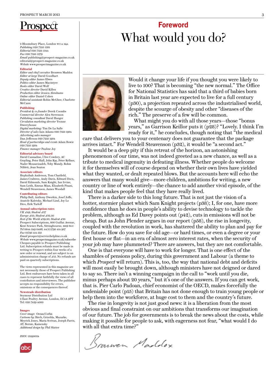 Prospect Magazine Preview Pages