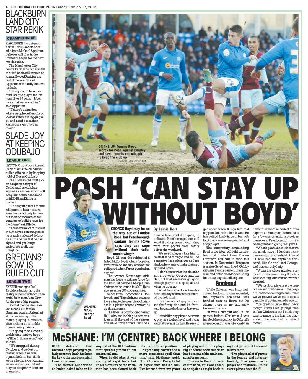 The Football League Paper Preview Pages