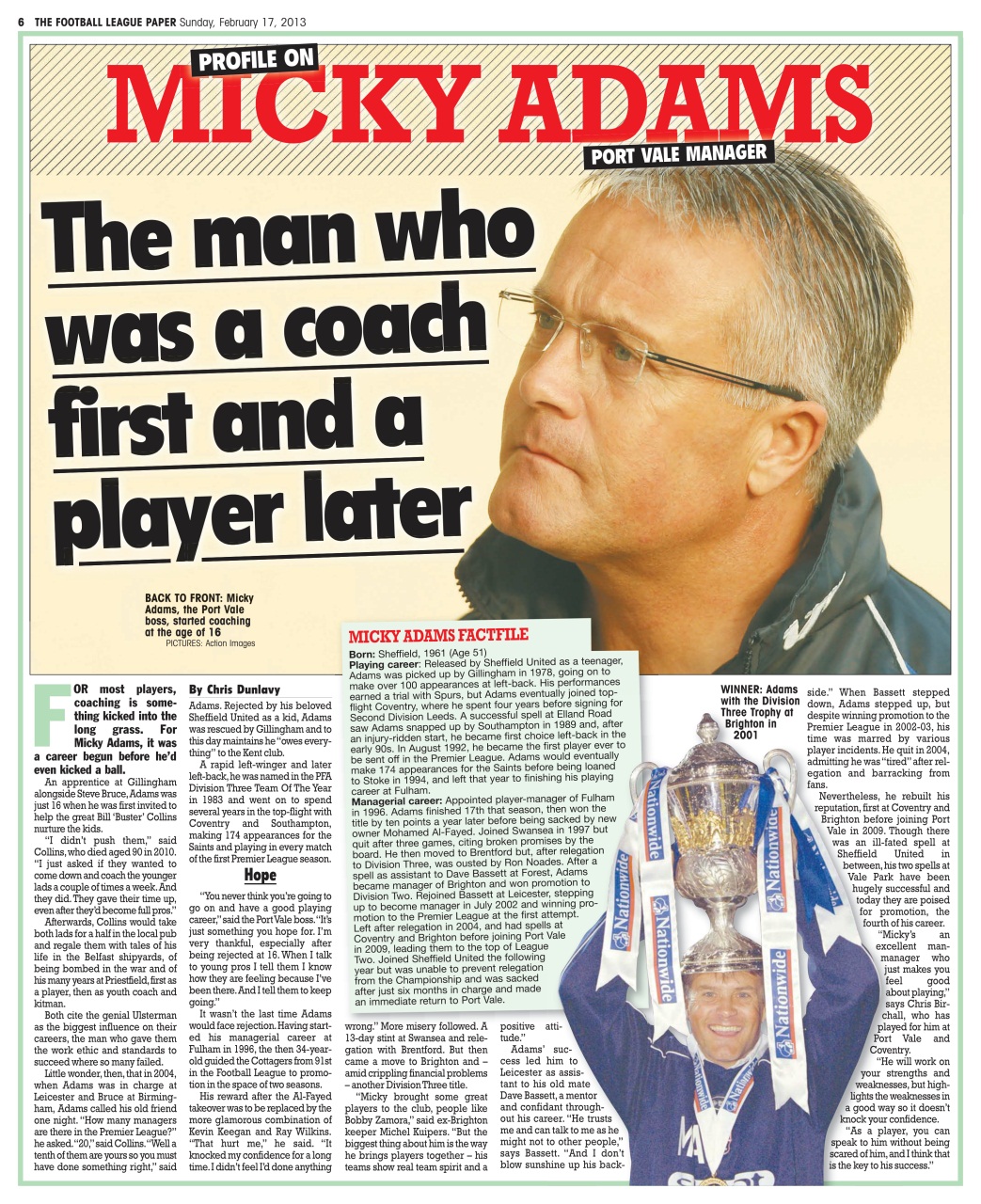 The Football League Paper Preview Pages