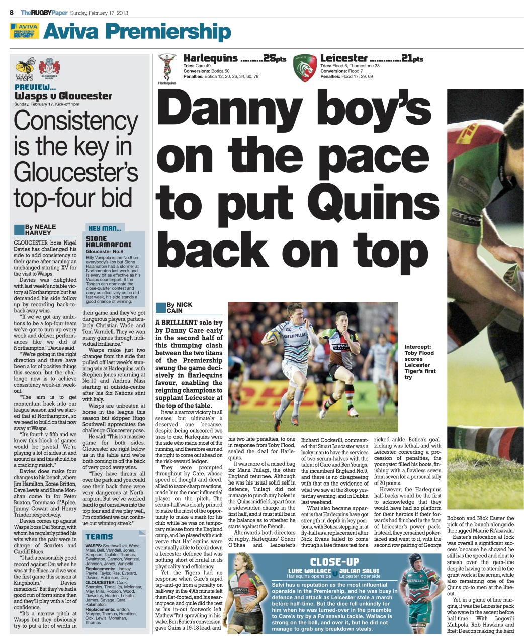 The Rugby Paper Preview Pages