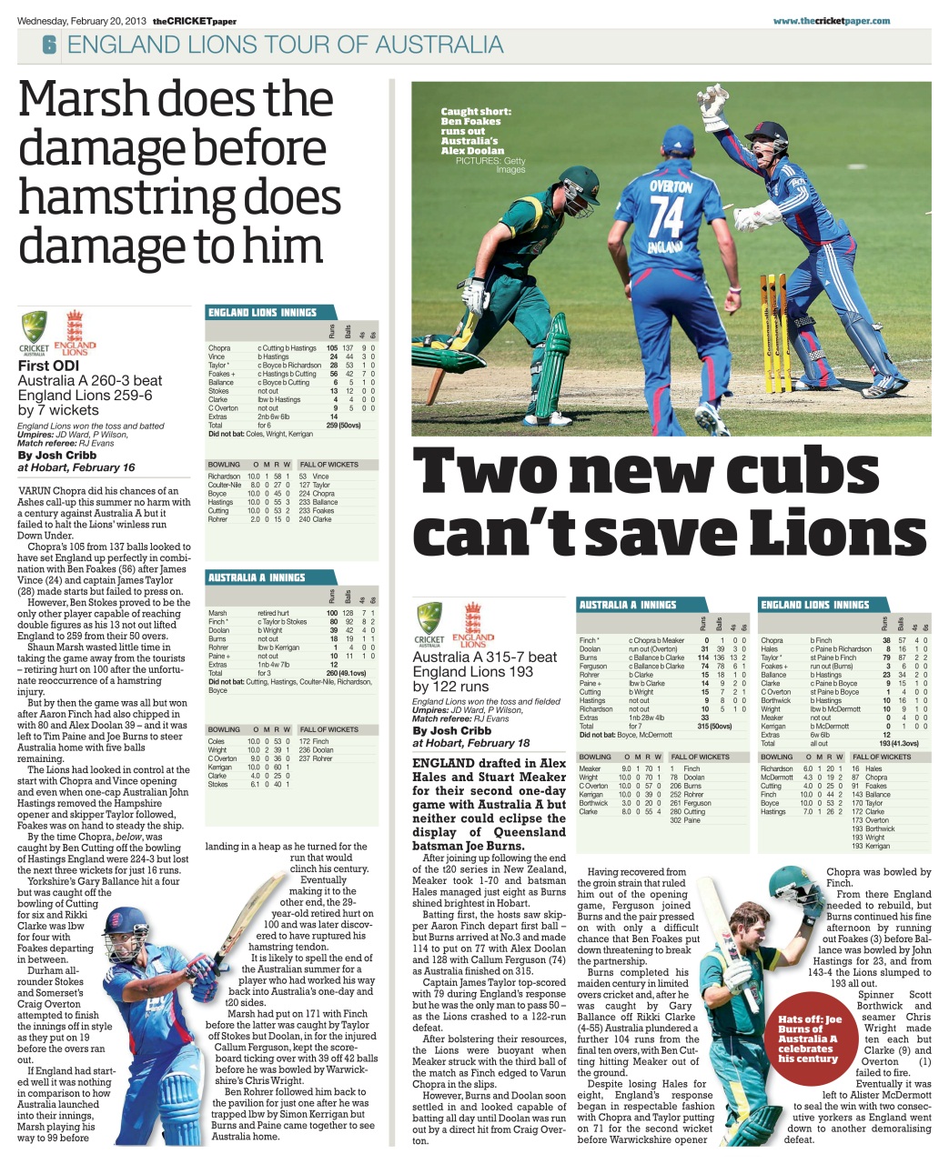 The Cricket Paper Preview Pages
