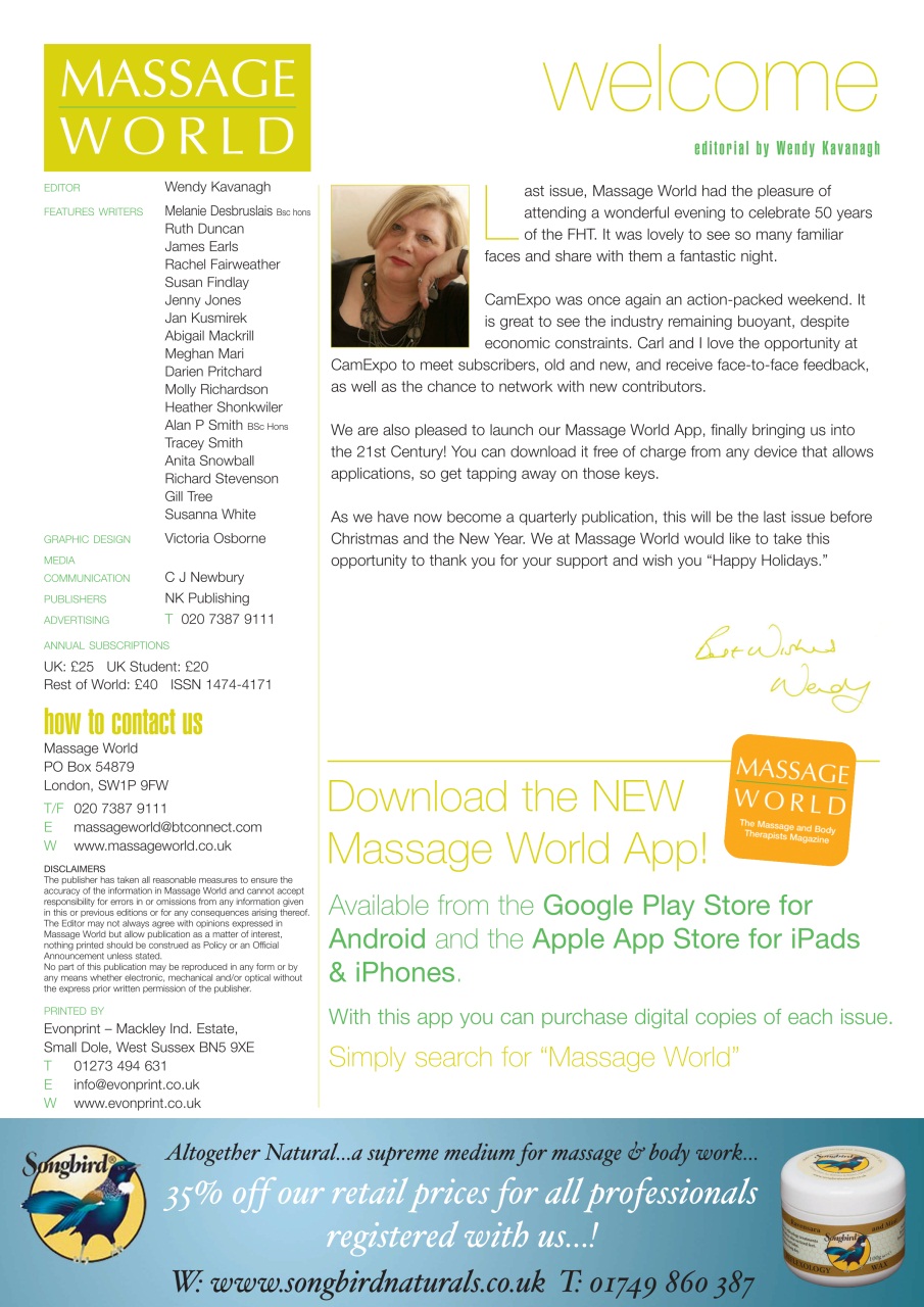 Massage World Preview Pages