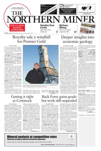 The Northern Miner issue Vol. 99 No. 1
