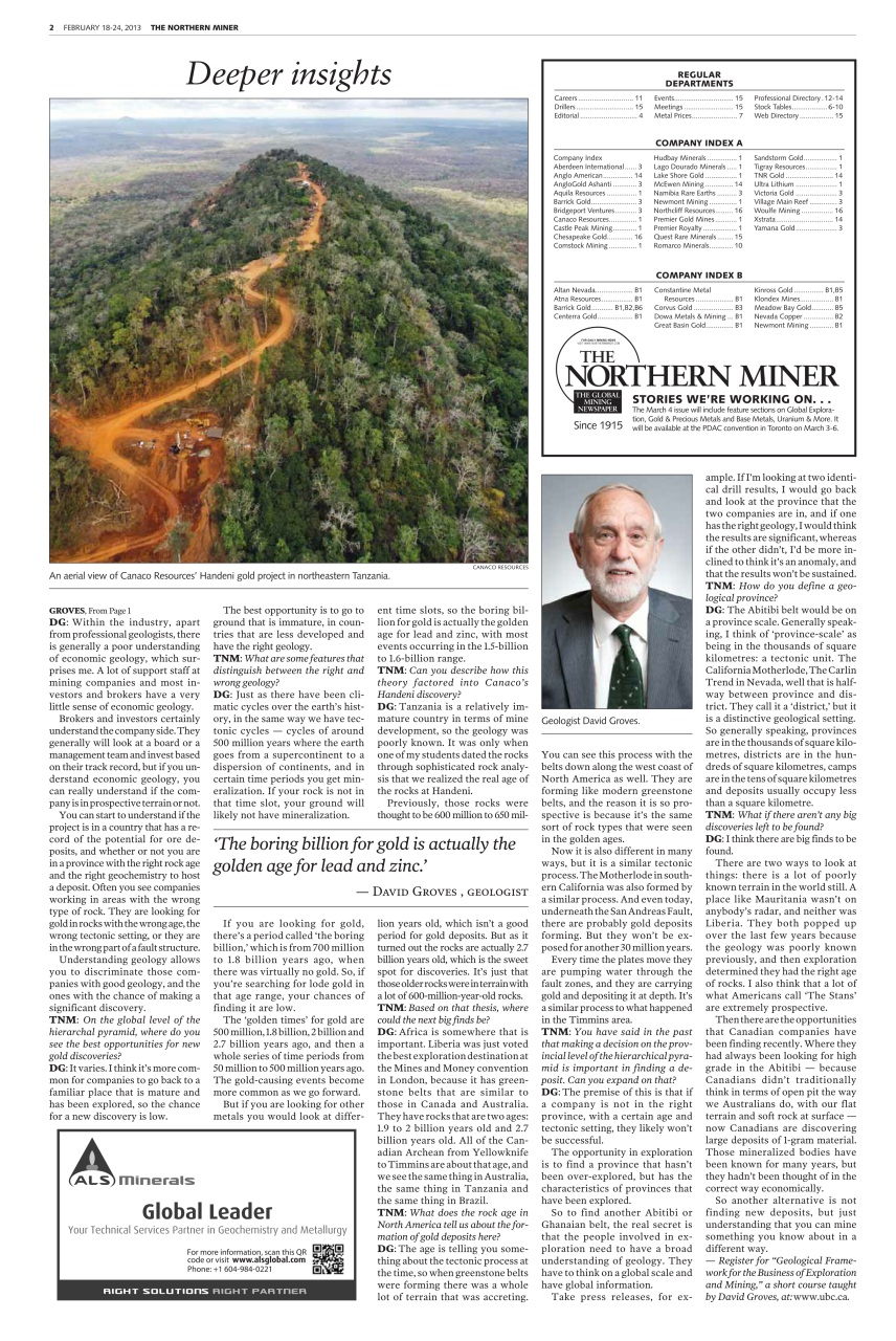 The Northern Miner Preview Pages