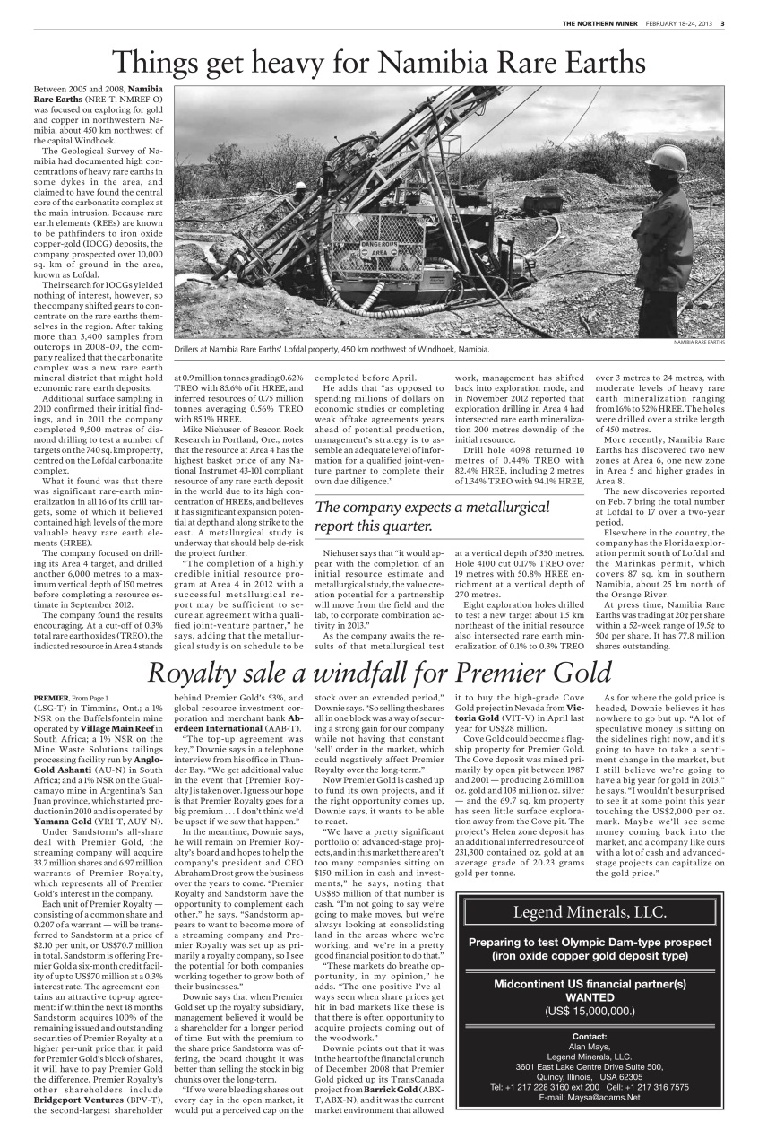 The Northern Miner Preview Pages