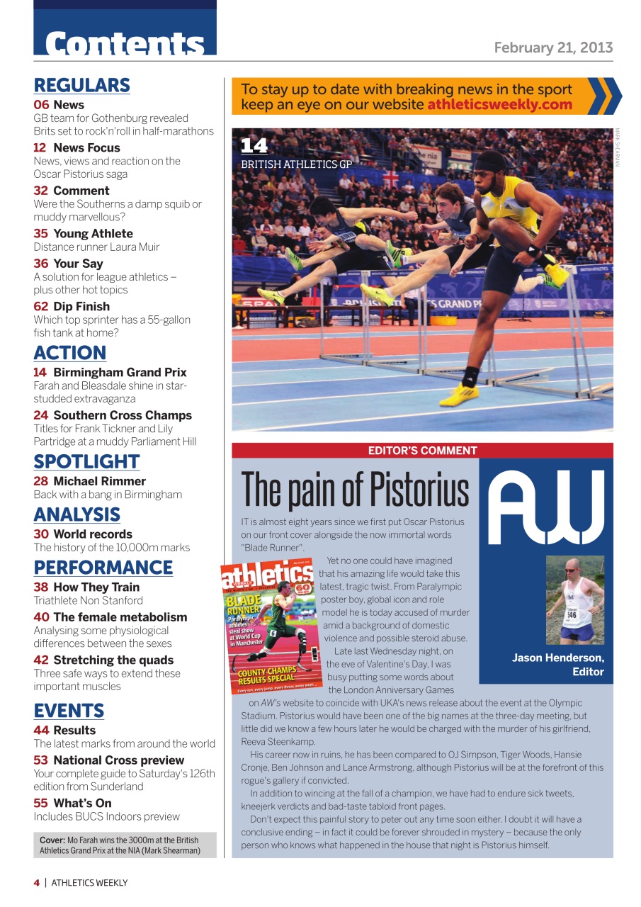 AW – Athletics Weekly Magazine Preview Pages
