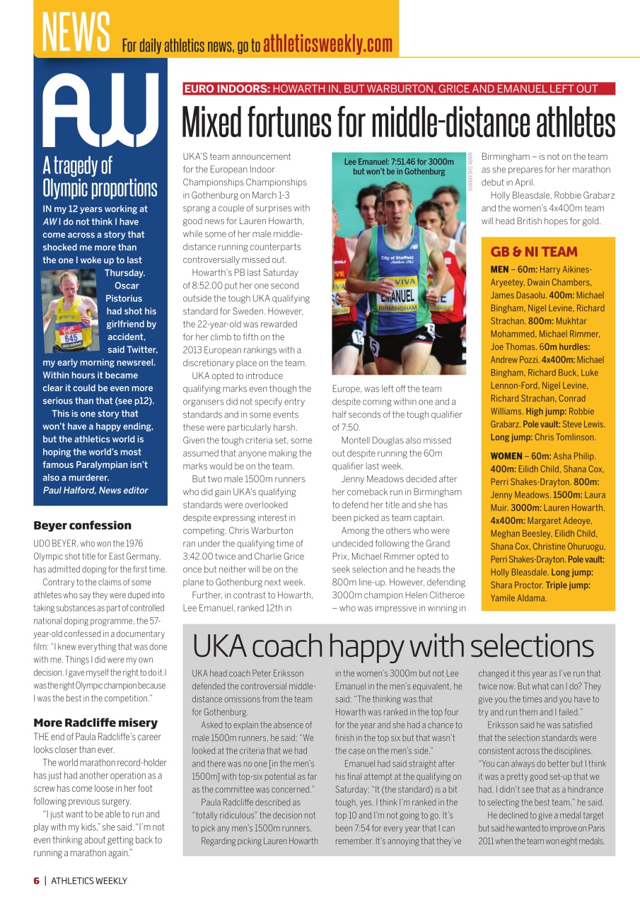 AW – Athletics Weekly Magazine Preview Pages