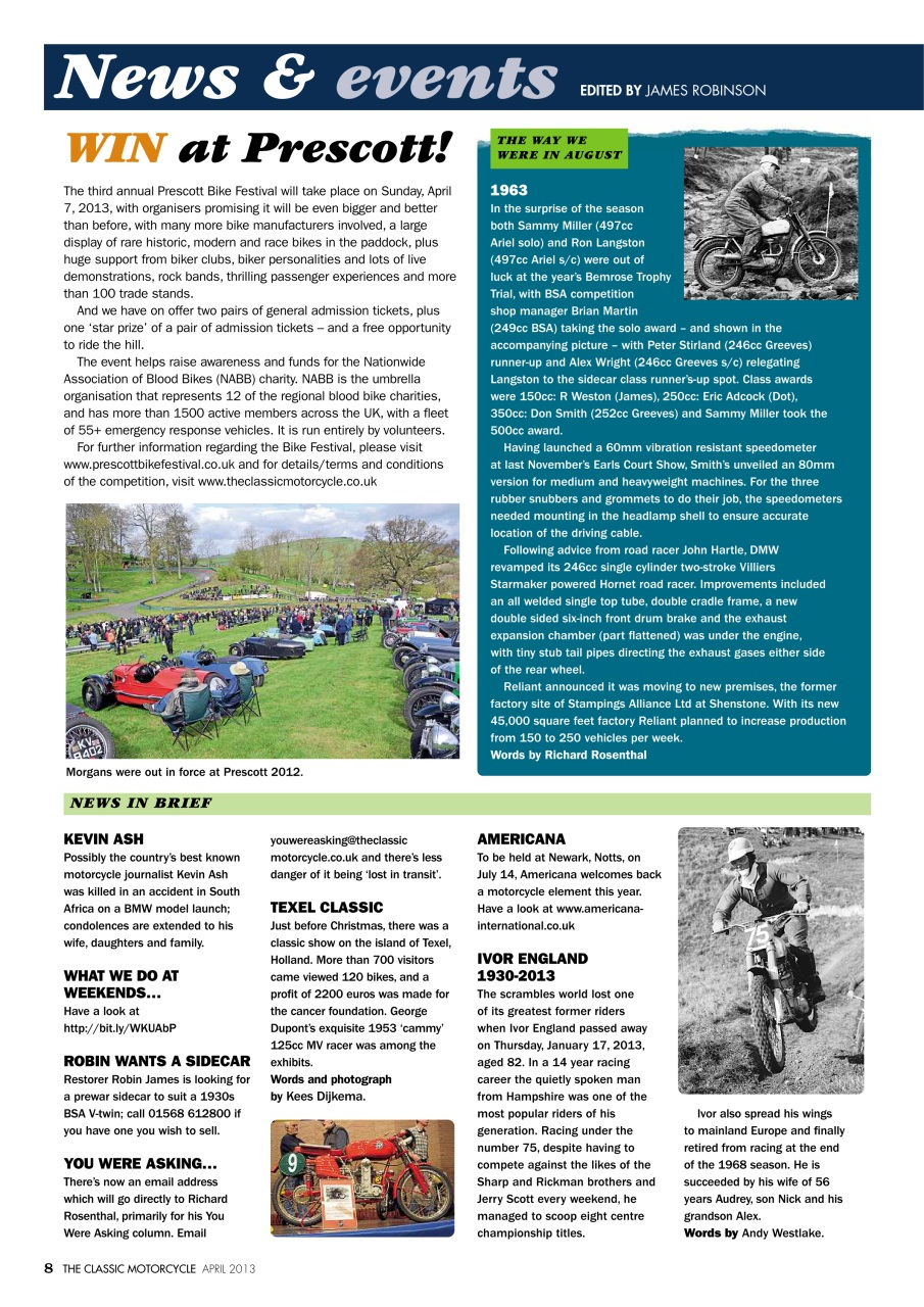 The Classic MotorCycle Preview Pages