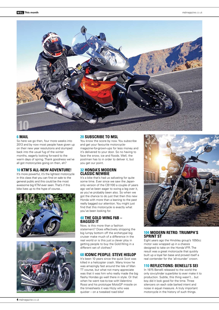 Motorcycle Sport & Leisure Preview Pages