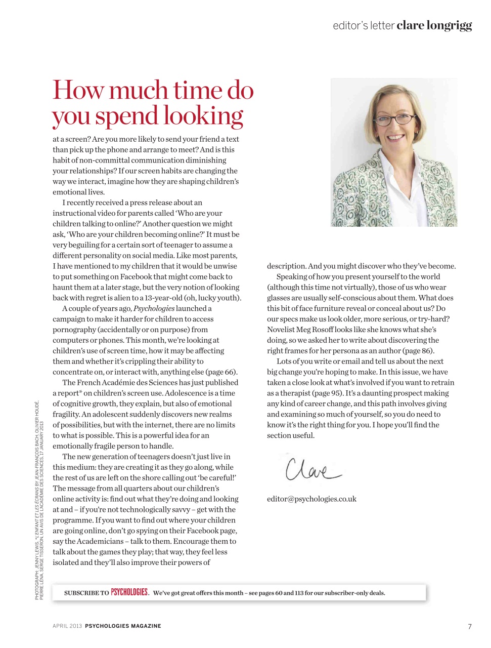 Psychologies Preview Pages