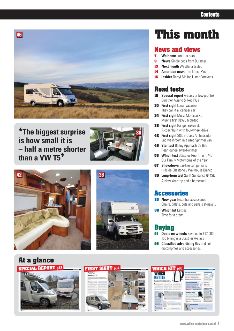 What Motorhome magazine Preview Pages