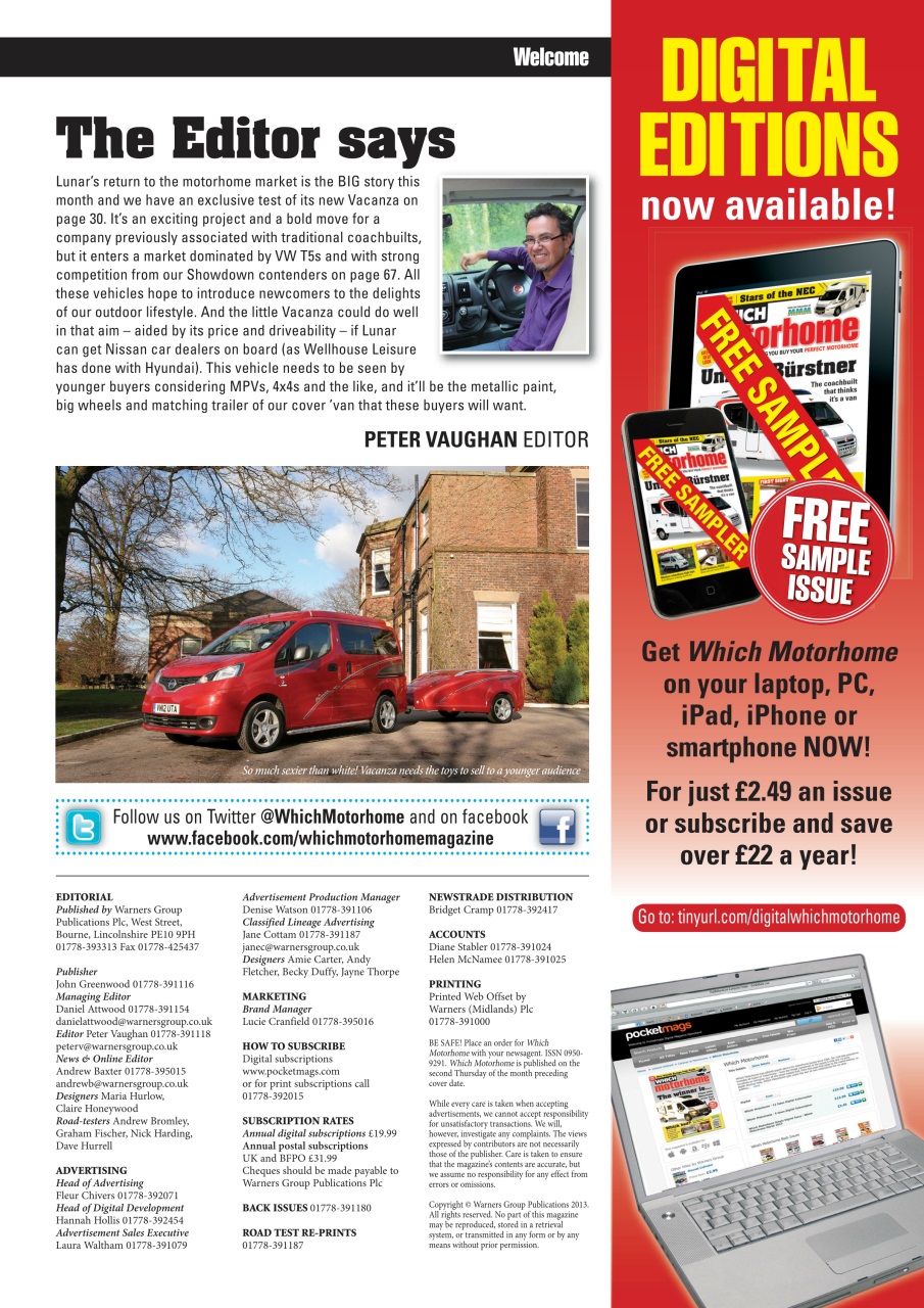 What Motorhome magazine Preview Pages