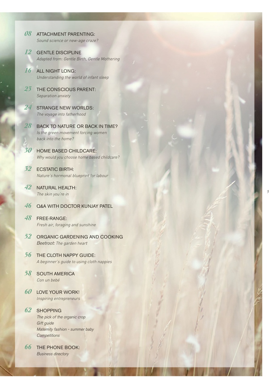 The Natural Parent Magazine Preview Pages