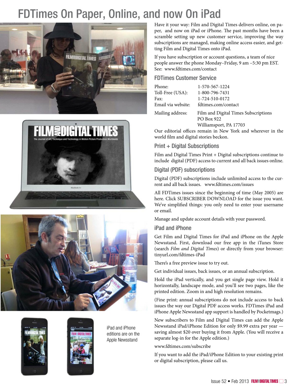 Film and Digital Times Preview Pages