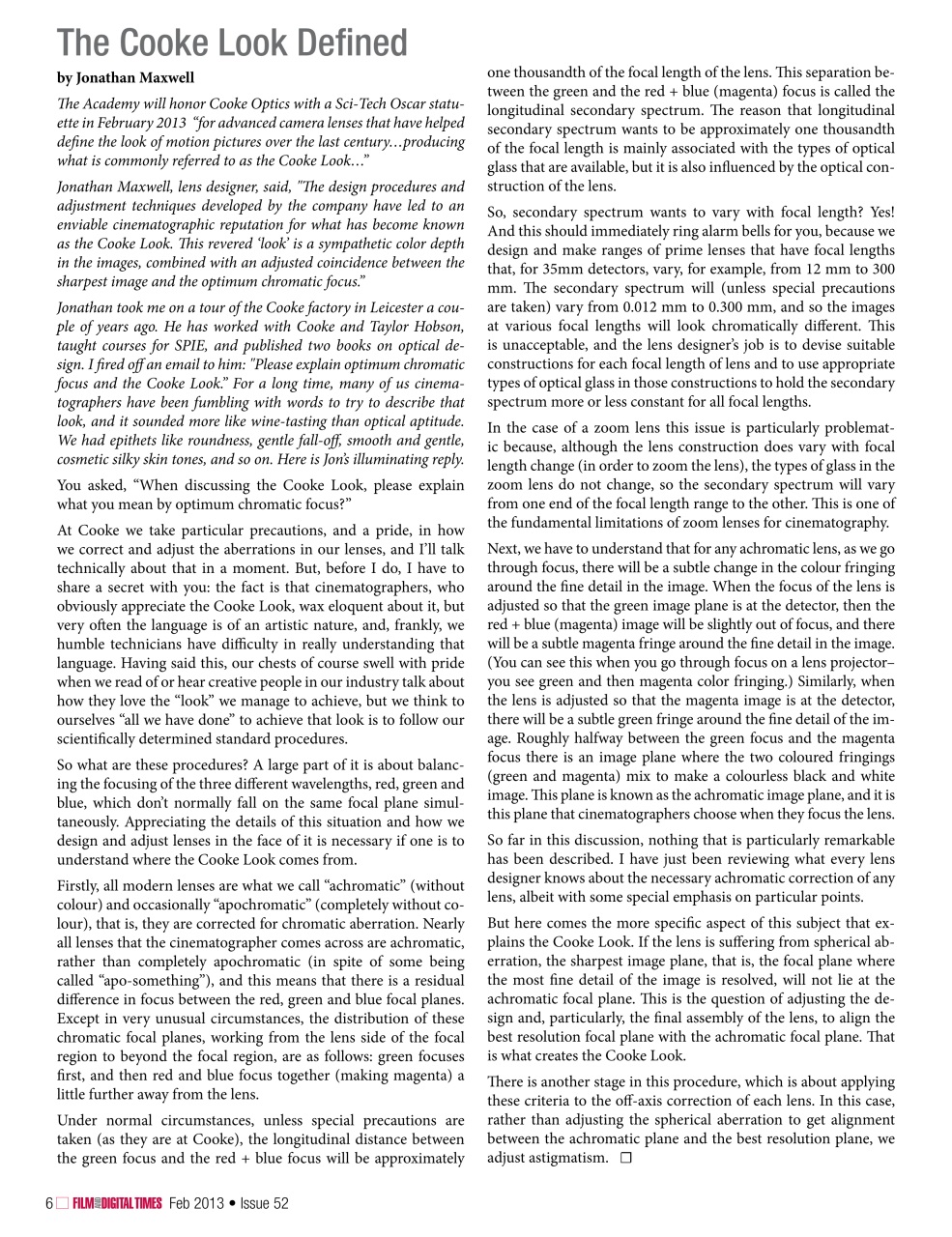 Film and Digital Times Preview Pages