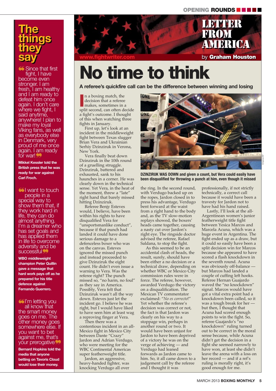 Boxing Monthly Preview Pages