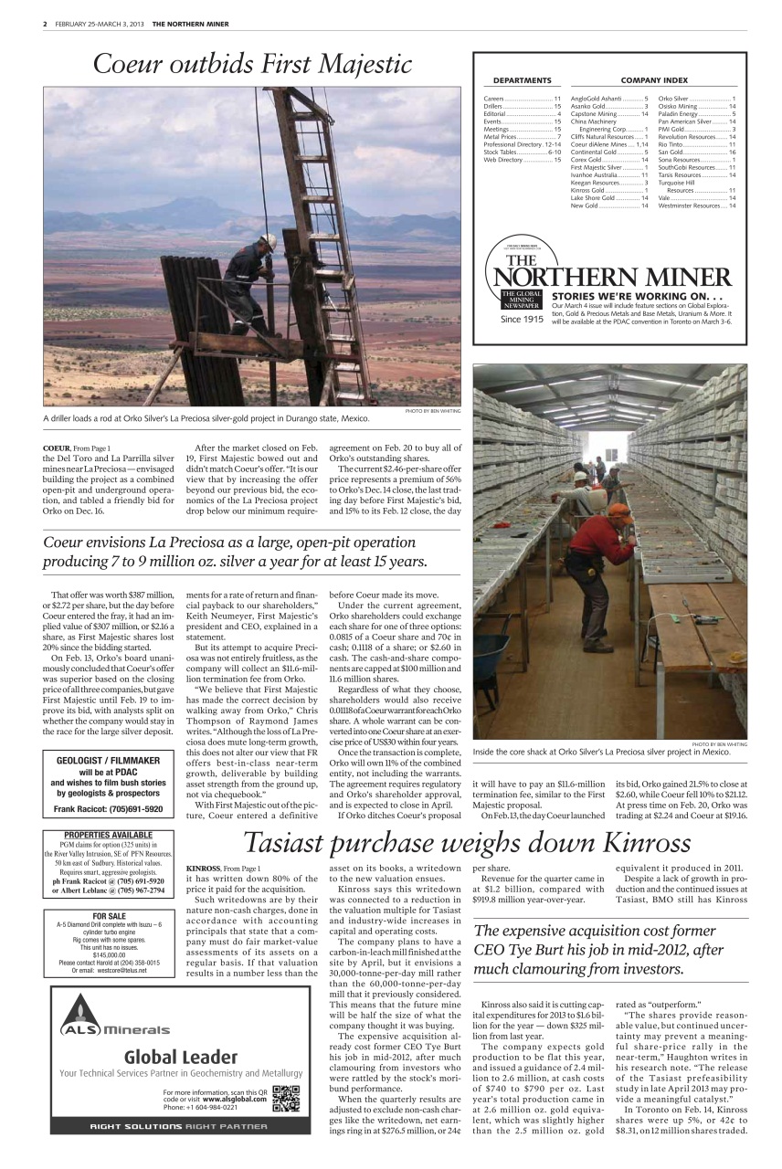 The Northern Miner Preview Pages