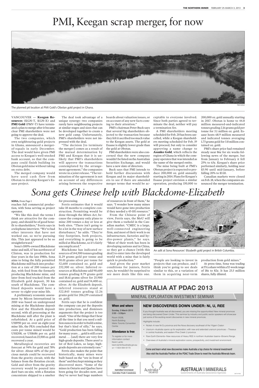 The Northern Miner Preview Pages