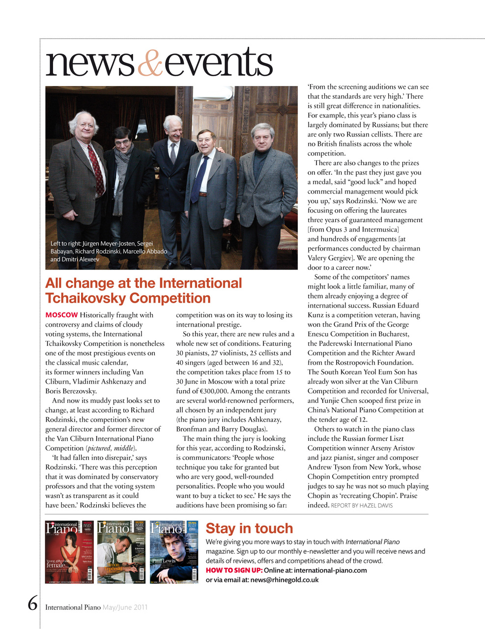 International Piano Preview Pages