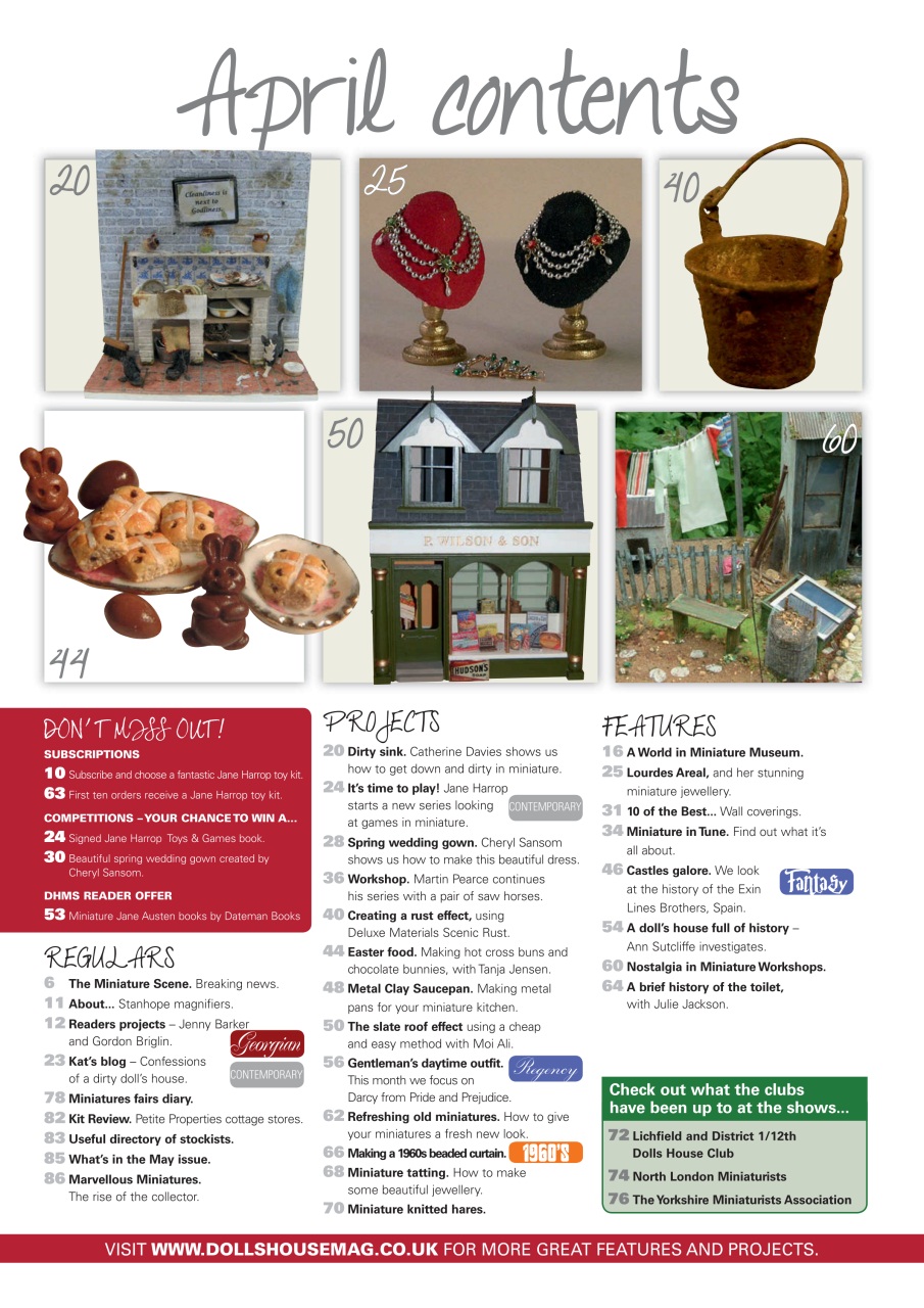 Dolls House and Miniature Scene Preview Pages