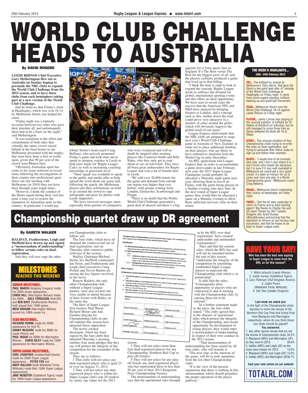 League Express Preview Pages