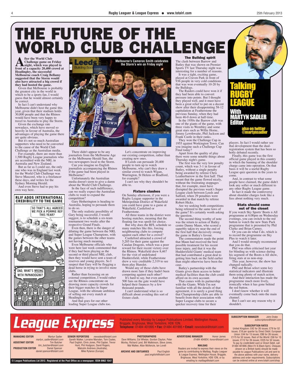 League Express Preview Pages