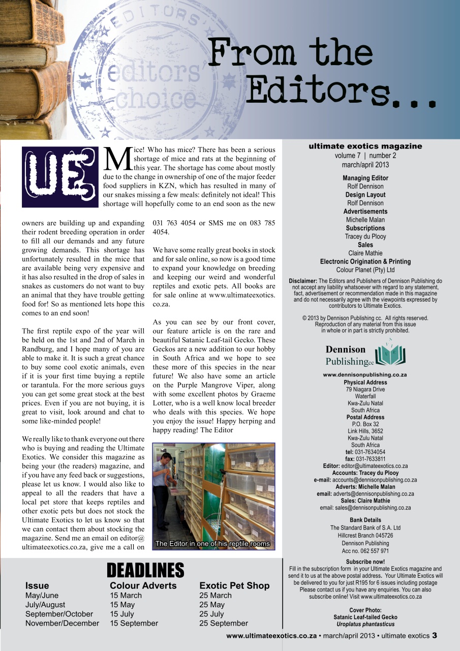 Ultimate Exotics Preview Pages