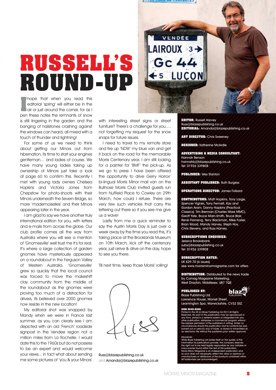Morris Minor Magazine Preview Pages