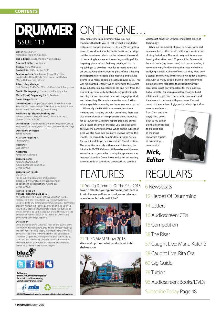 iDrum magazine: Never miss a beat Preview Pages
