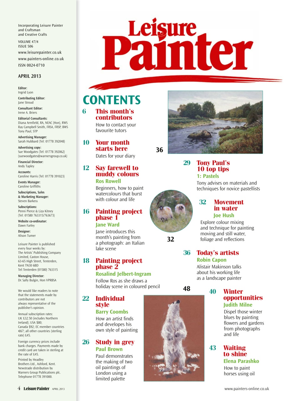 Leisure Painter & The Artist Preview Pages