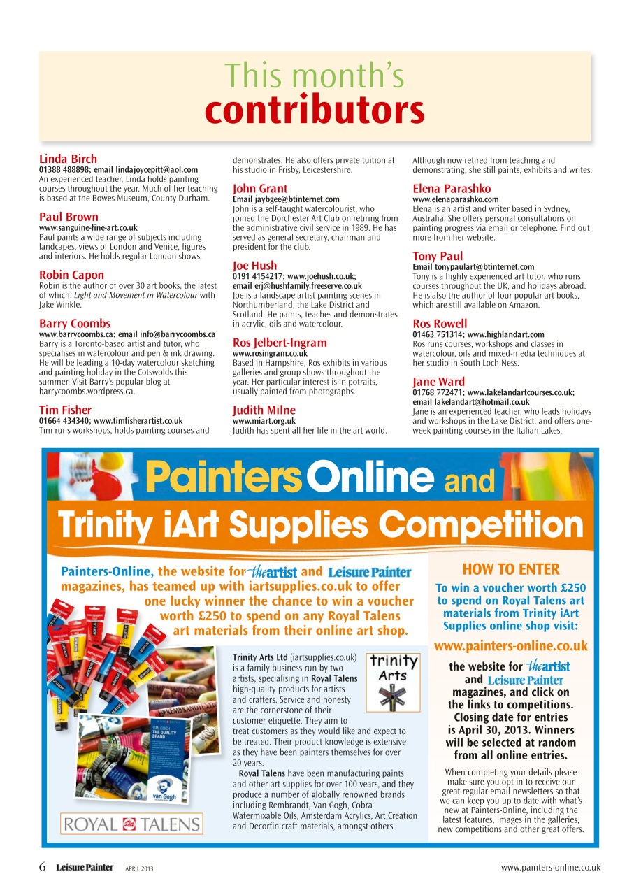 Leisure Painter & The Artist Preview Pages