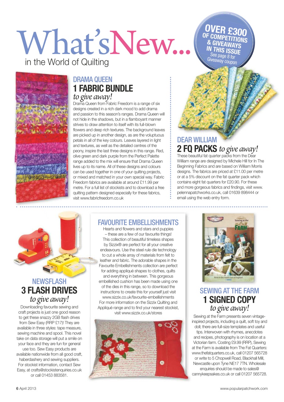 Popular Patchwork Magazine Preview Pages