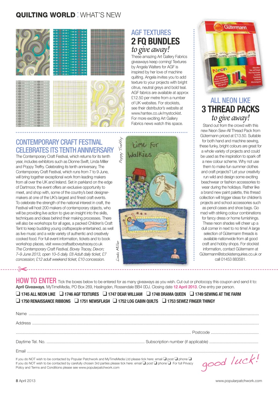 Popular Patchwork Magazine Preview Pages
