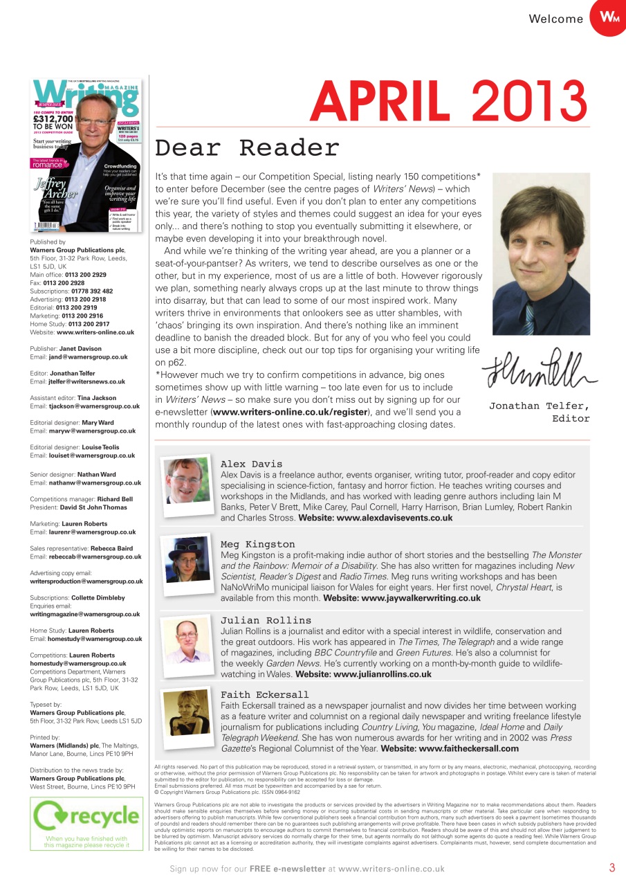 Writing Magazine Preview Pages