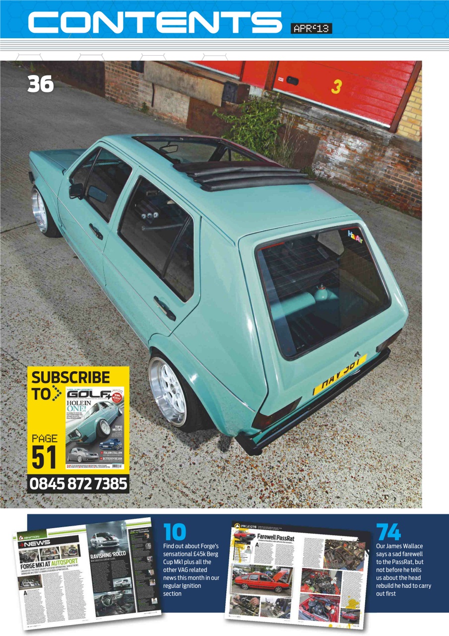 Volkswagen Golf + Preview Pages