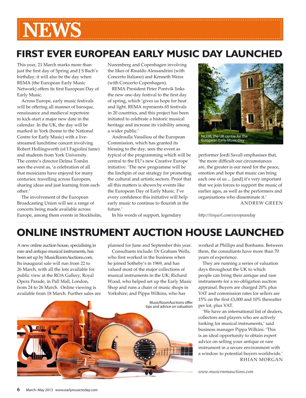 Early Music Today Preview Pages