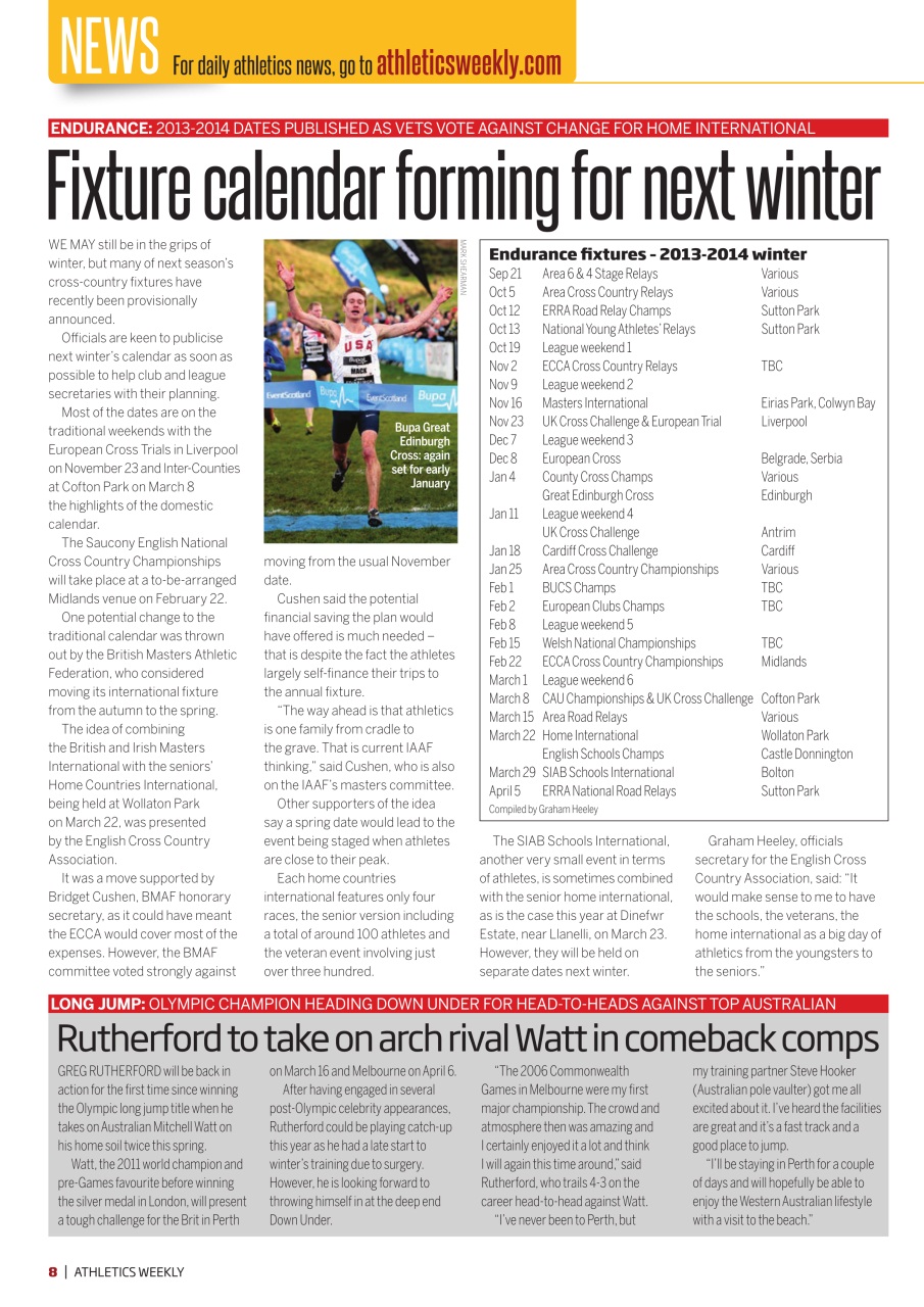 AW – Athletics Weekly Magazine Preview Pages