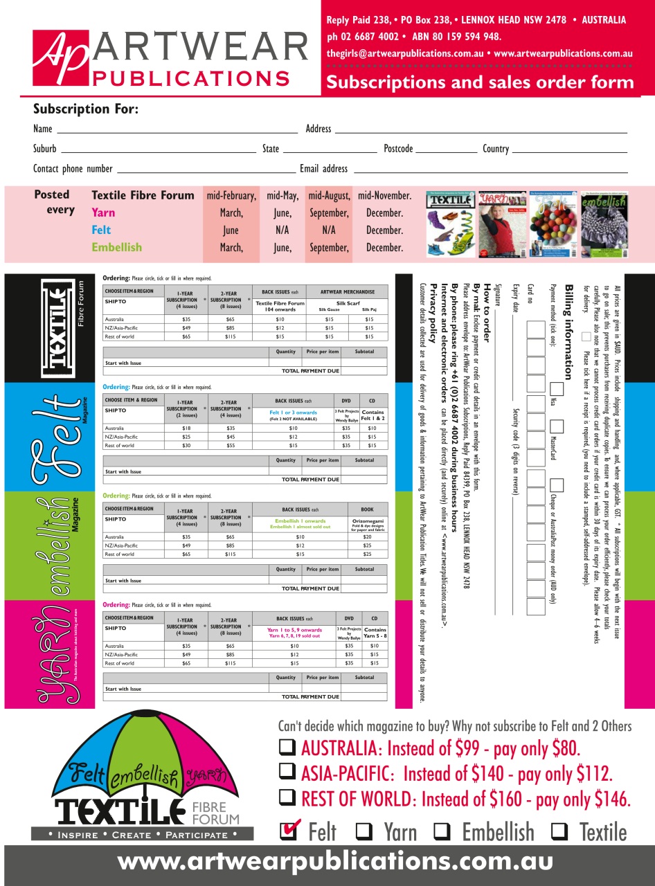 Textile Fibre Forum Preview Pages